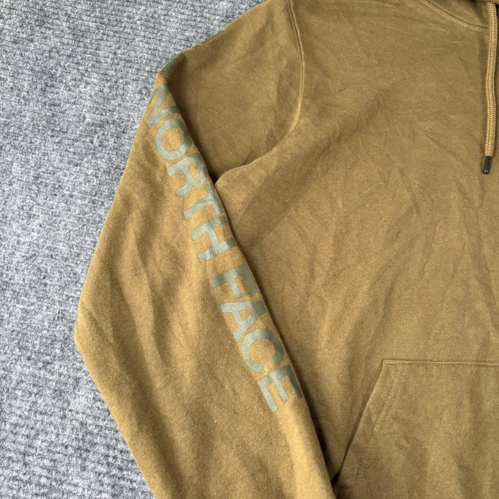 The North Face Mens Graphic Sleeve Pullover Hoodie Brown Large NF0A3X9I